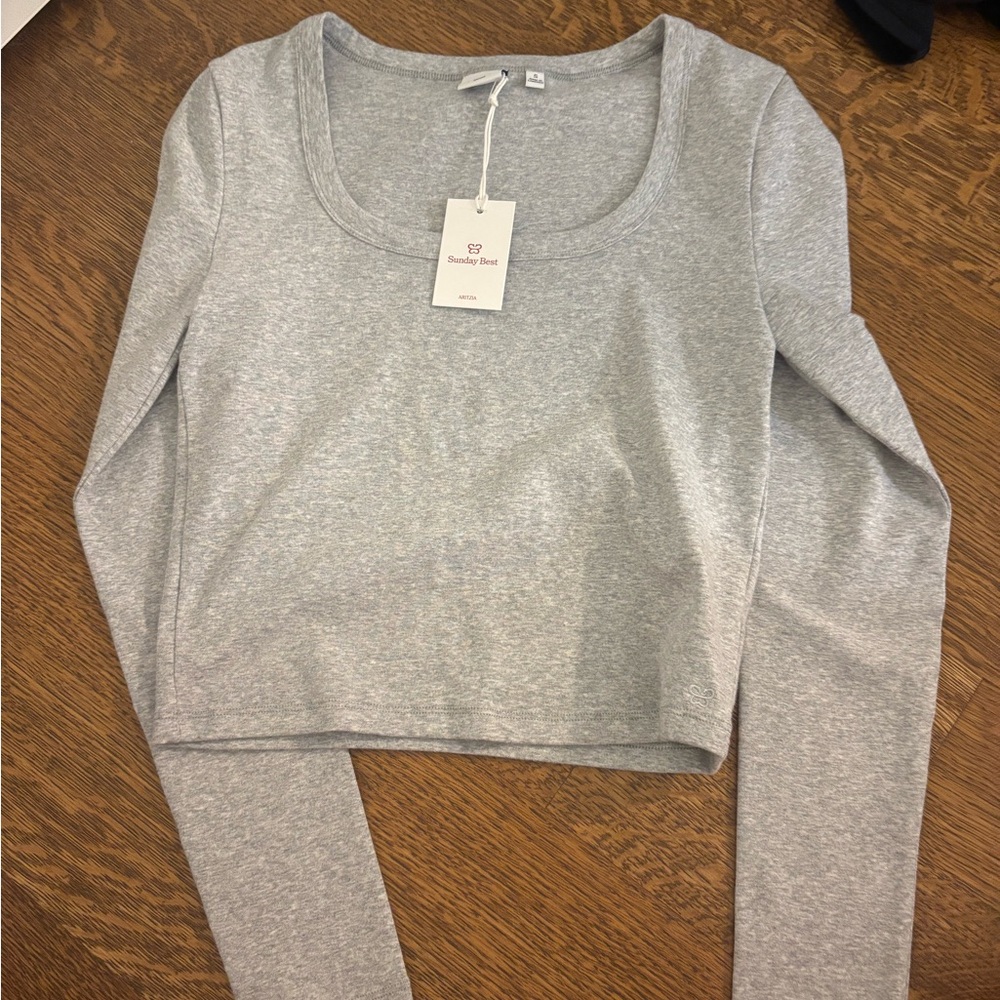 Sunday Best Heather Gray Top